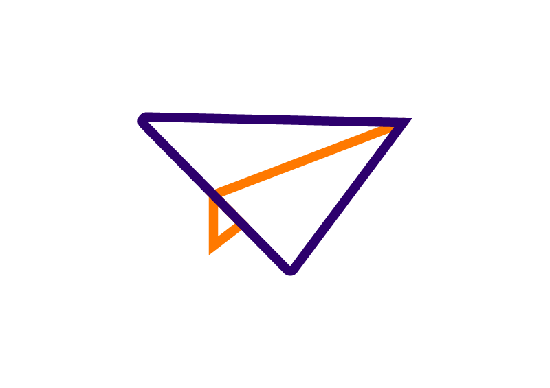 ícono enviar avión de papel