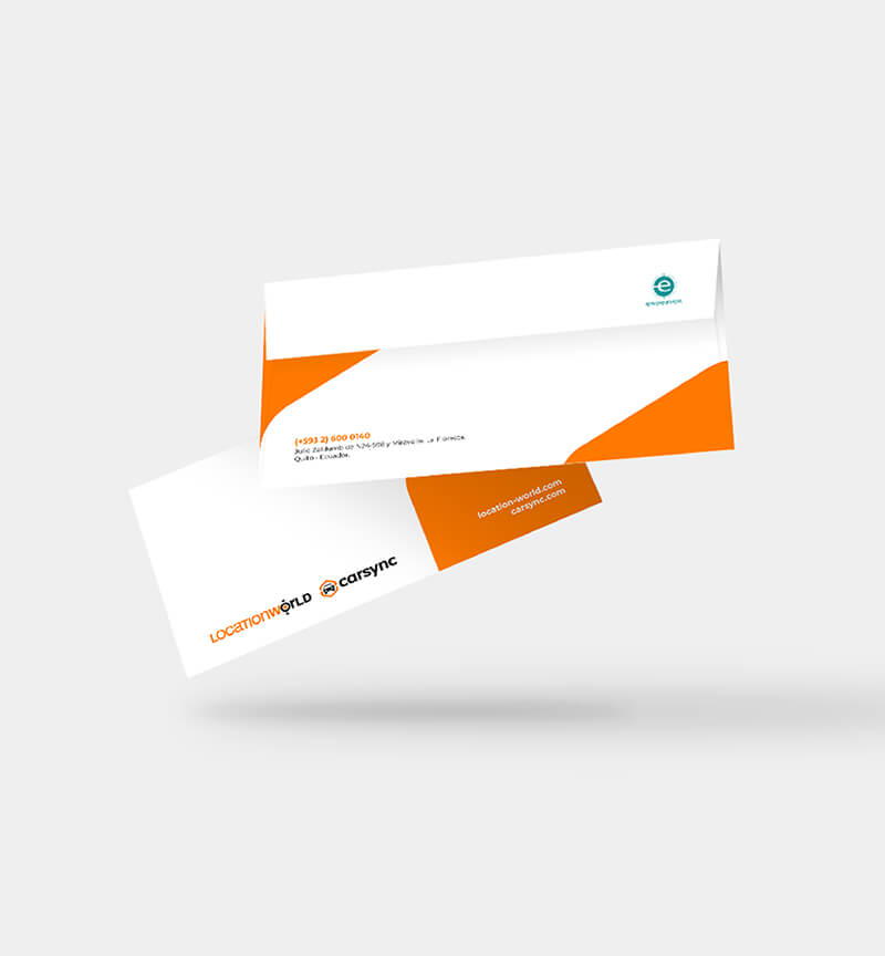 diseño de sobres tamaño inlges