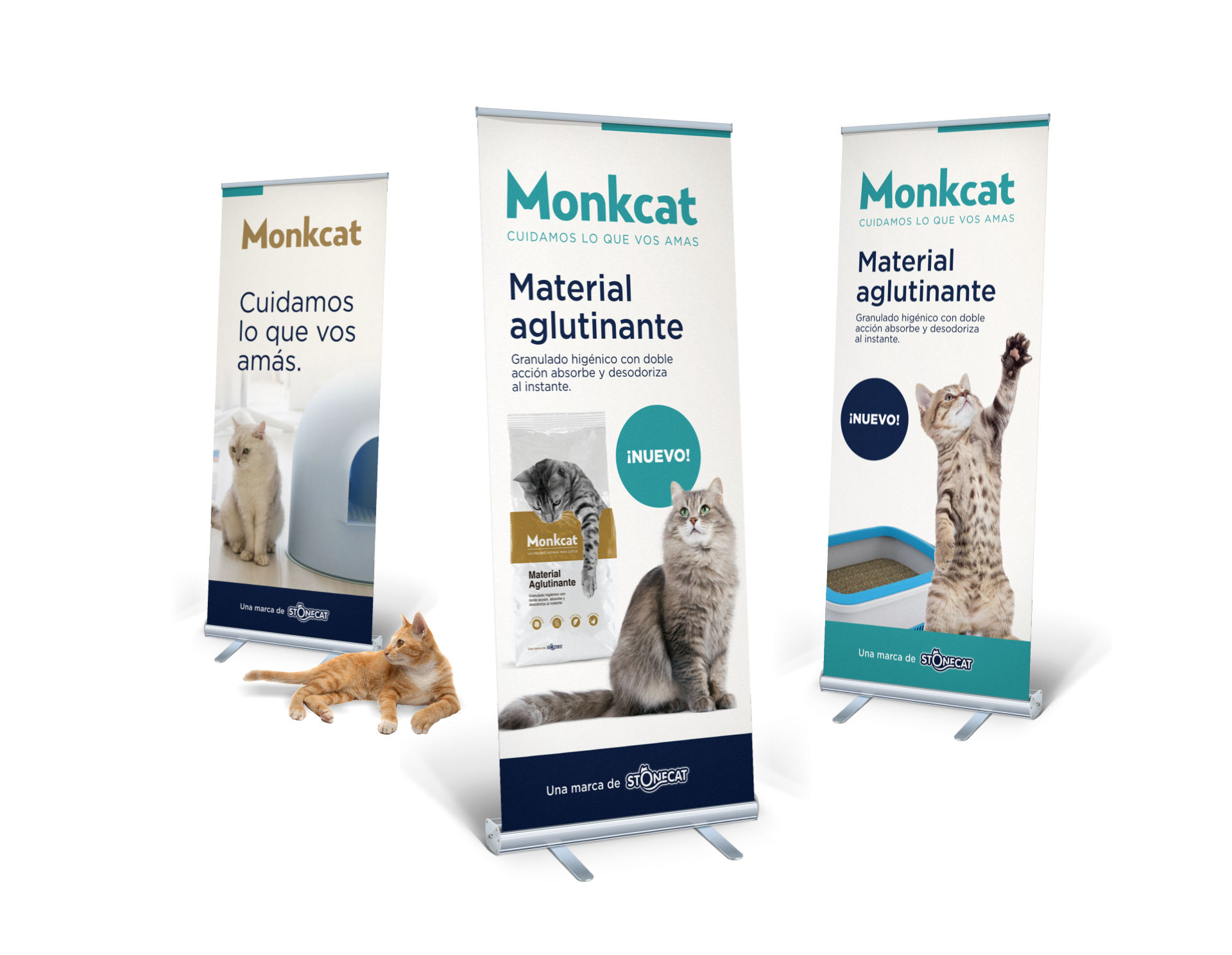 diseño de marca Monkcat, empresa de Stonecat