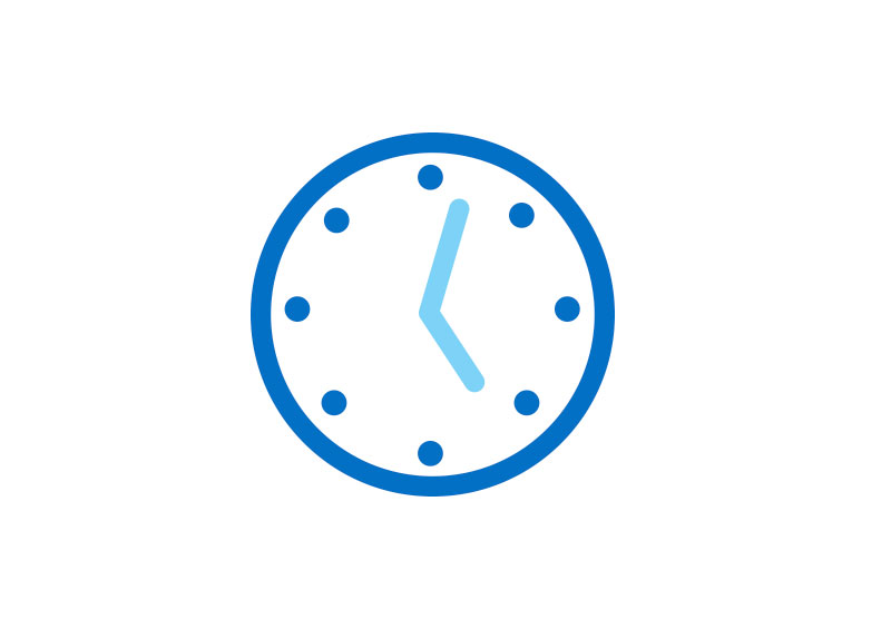 icono intel azul y celeste reloj de pared