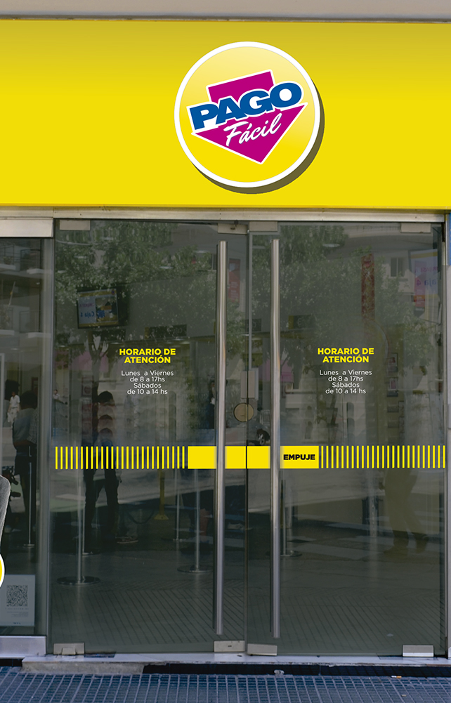 western union pago facil graficas sucursales vidrieras